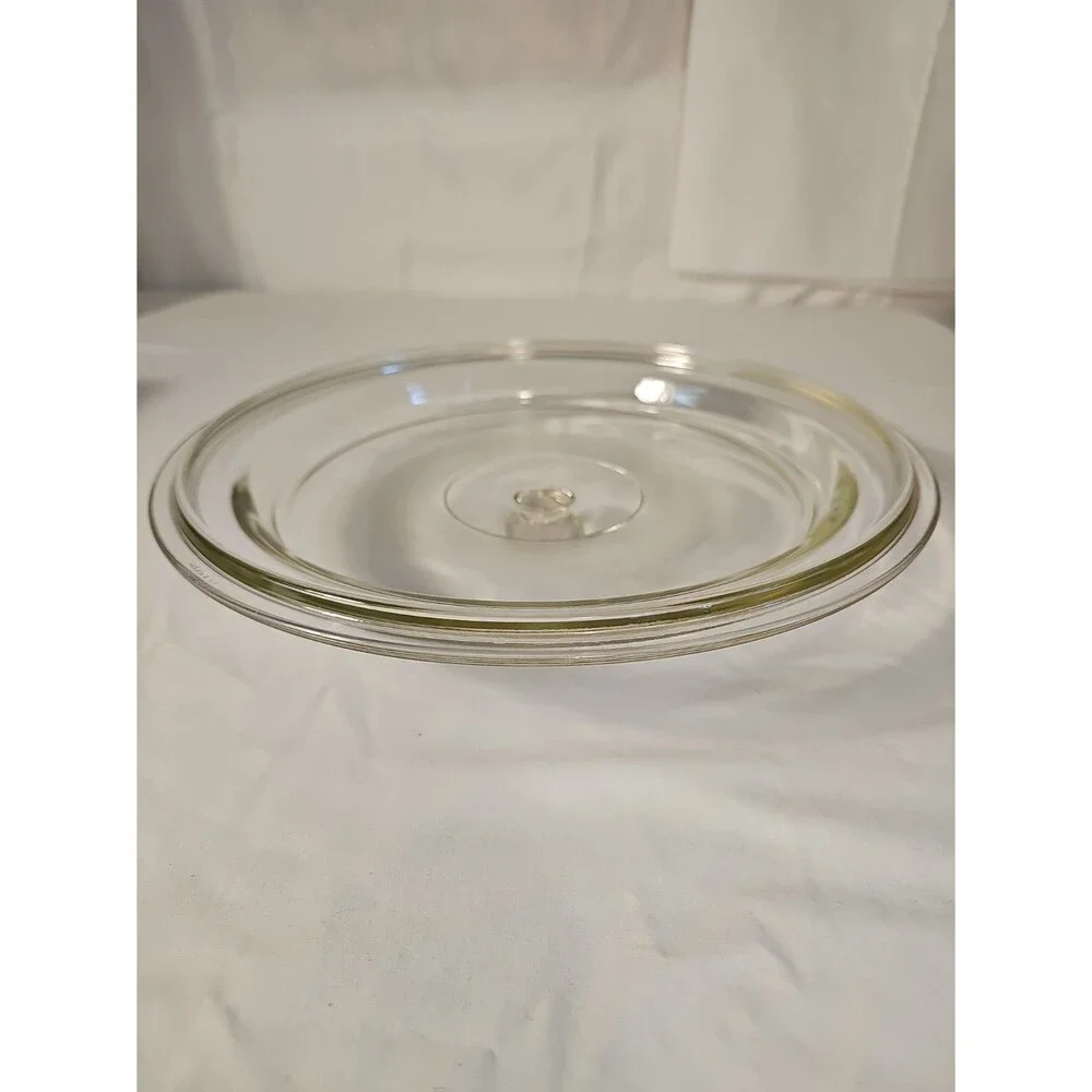 Vintage Clear Glass Lid Large Casserole/Pan Mexico 11.50” Inside 12.25” Outside